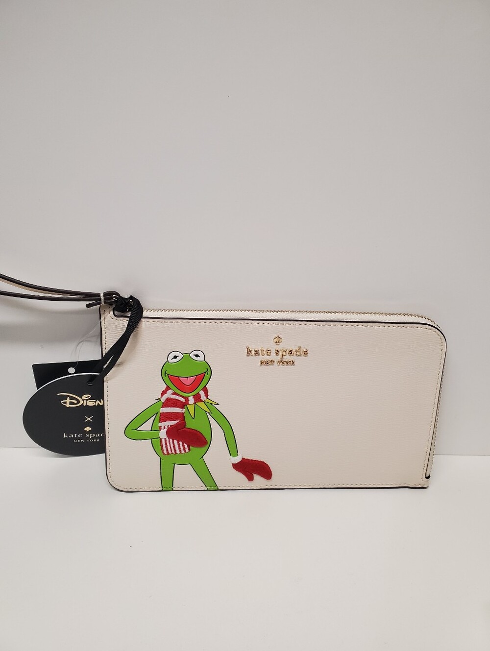 Kate Spade NY Disney Muppets Kermit the Frog Zip Wristlet Wallet